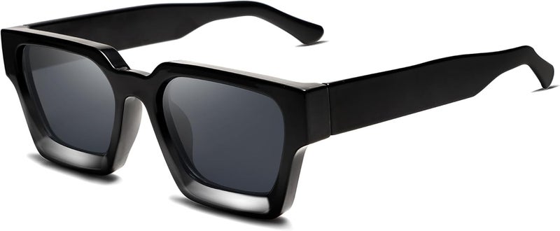 VANLINKER Thick Square Sunglasses for Men Women Retro Chunky Rectangle Shades UV400 Protection VL9731 - Image 1